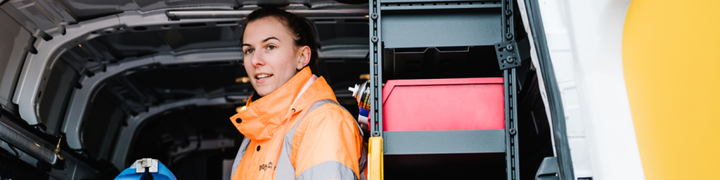 Northumbrian Water employee working