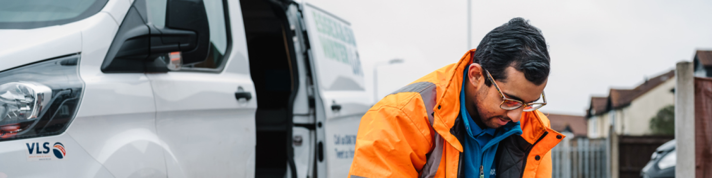 Northumbrian Water employee working 