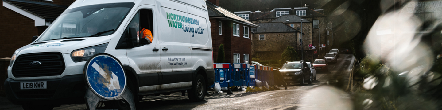 Northumbrian Water van in street