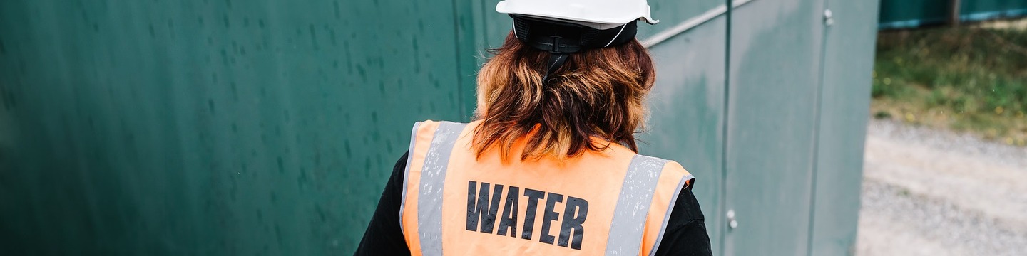 Northumbrian Water employee in street