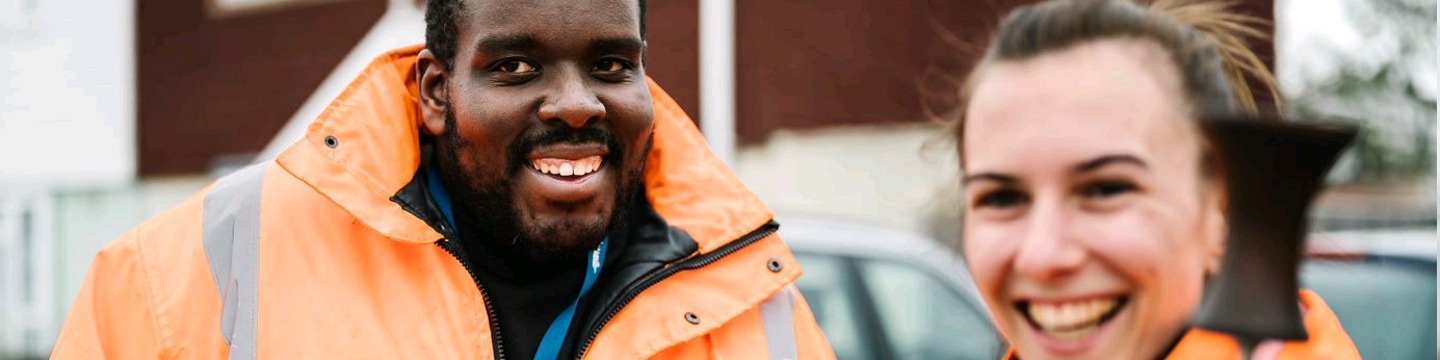 Northumbrian Water workers smiling