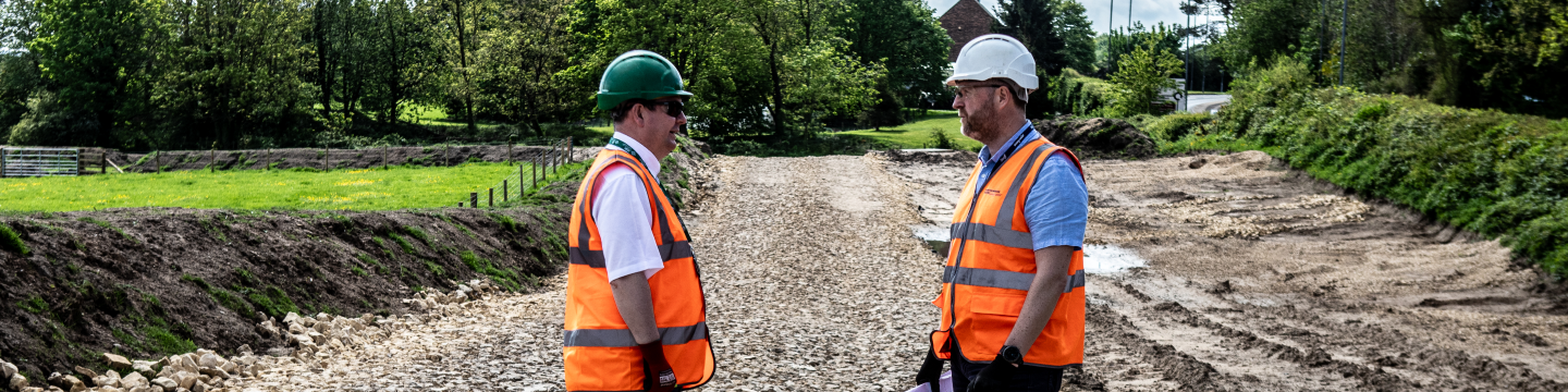 Two Northumbrian Water employees onsite